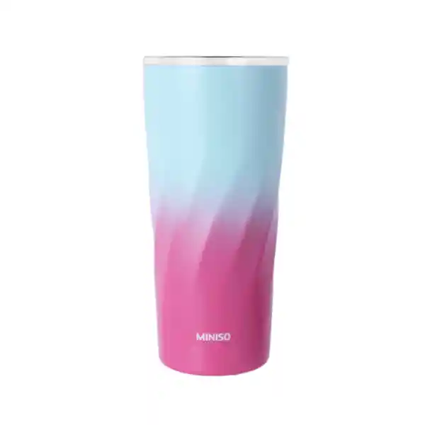 Vaso de Acero Azul y Rosa 600 mL Miniso