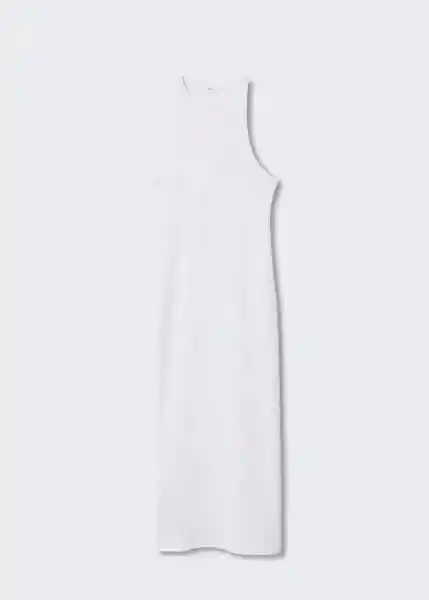 Vestido Ribo Blanco Talla 18 Mujer Mango