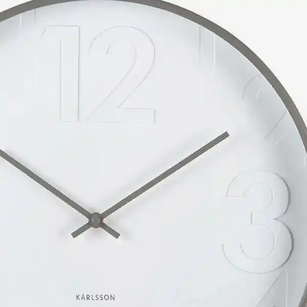 Present Time Reloj de Pared Con Mecanismo Silencioso Ayuno Gris