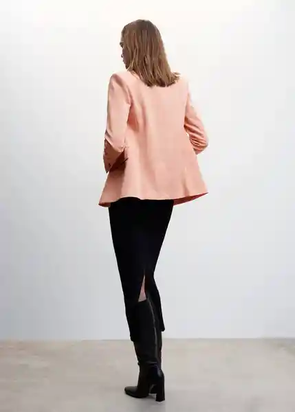 Blazer Americana Greta Rosa Pastel Talla M Mujer Mango