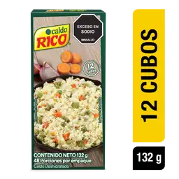Caldo RICO deshidratado con verduras 12 cubos x 132g