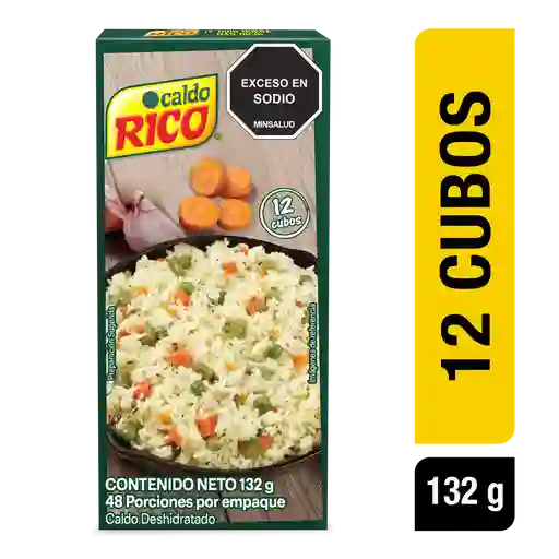 Caldo RICO deshidratado con verduras 12 cubos x 132g