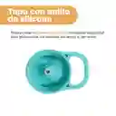 Vaso de Vidrio Tapa Abatible Pico Asa Verde 580 mL Serie Miniso