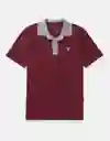 Polo Hombre Vinotinto Talla: MEDIUM 4882613 American Eagle