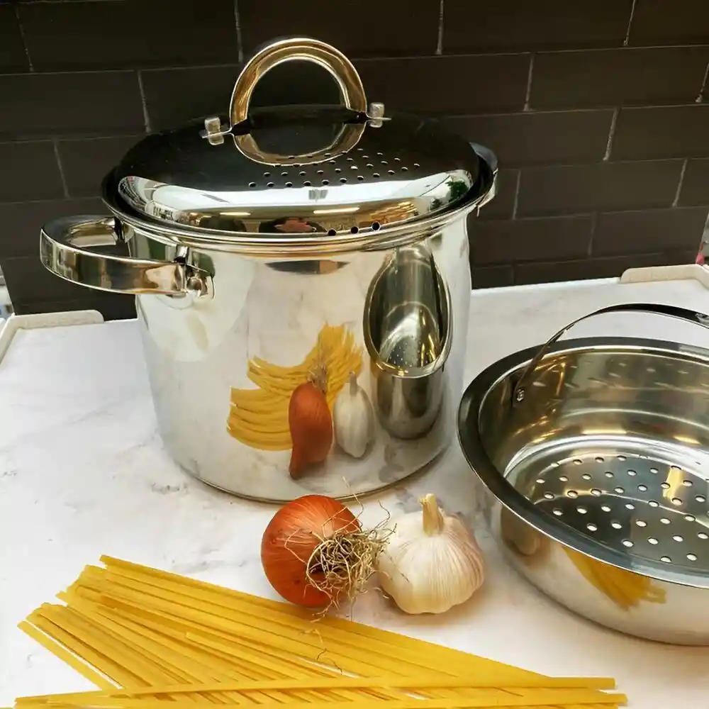 Olla Pastera de 5qt + Cesta Oster Acero Inoxidable Olla Pastera de 5qt + Cesta 3 Negro