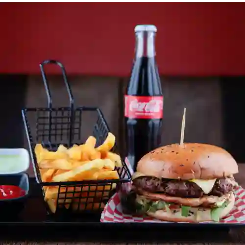 Hamburguesa el Caldero Mixto y Doble