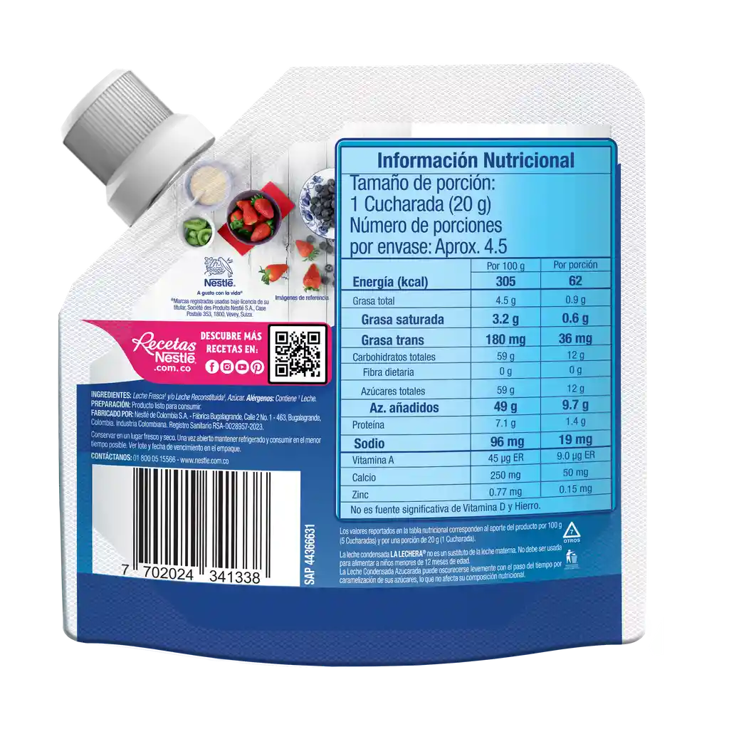 Leche condensada LA LECHERA x 90g