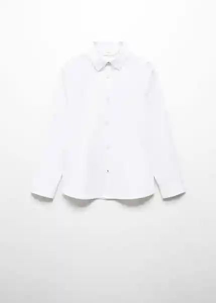 Camisa Popelin Blanco Talla 09 Niños Mango