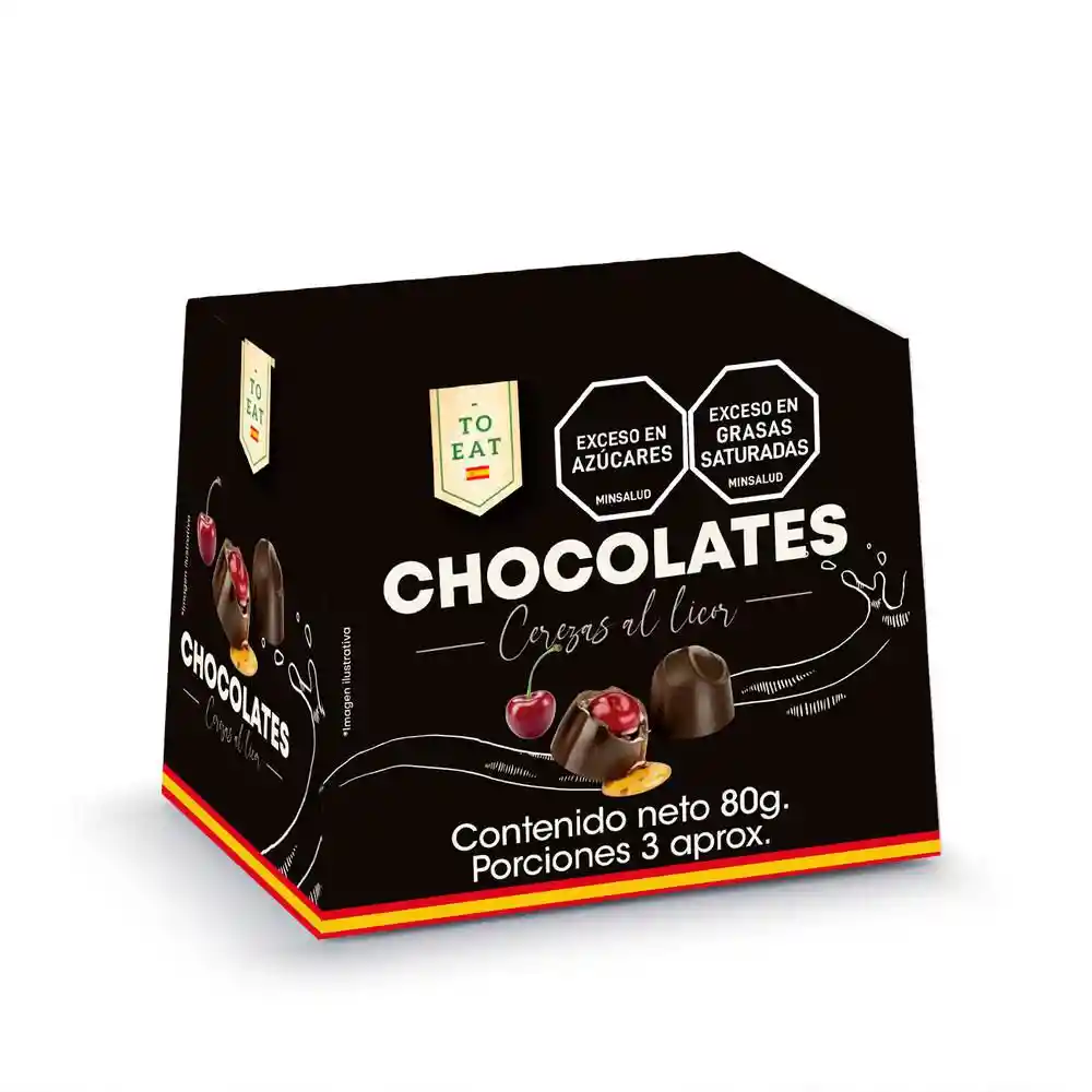 Chocolate Relleno To Eat Marca Exclusiva Cereza Licor (80 Gr)