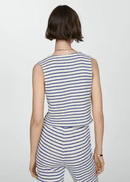 Top Nita Azul Talla XS Mujer Mango