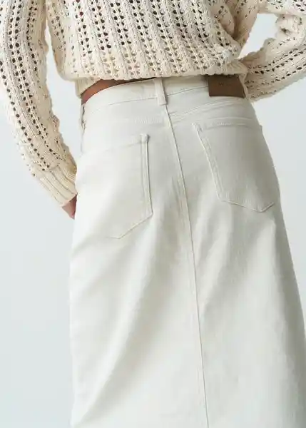Falda Jessie Mujer Crudo Marfil Claro Talla 8 442G358 Naf Naf