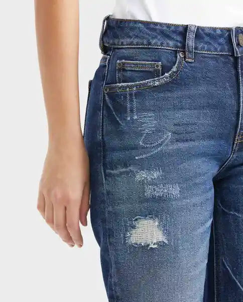 Jean High Rise Cosmo Heritage Femenino Azul Clásico 8 Chevignon