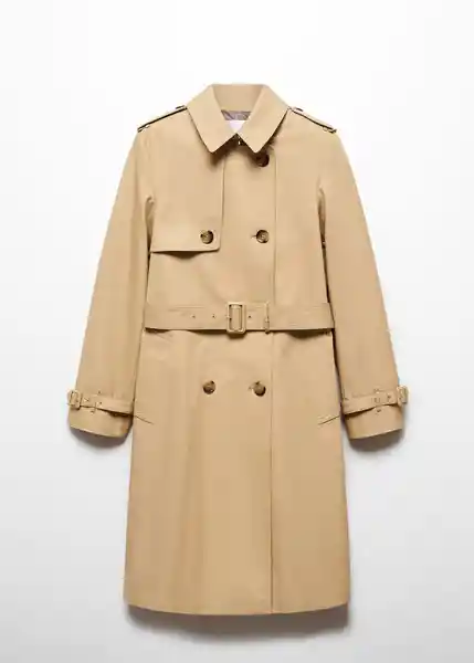 Gabardina Trench Polana Beige Talla XS Mujer Mango