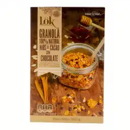 Lok Granola Natural con Nibs de Cacao y Chocolate