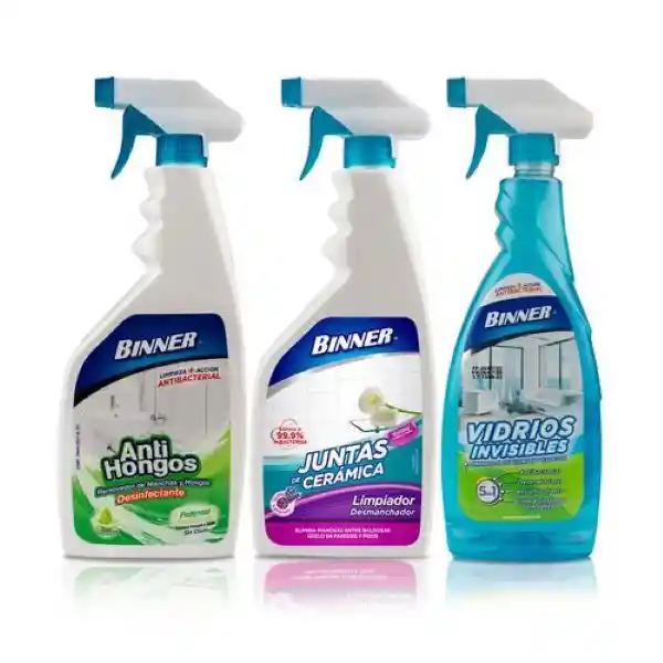 Binner Set Limpieza Para Baños Anti-Hongos