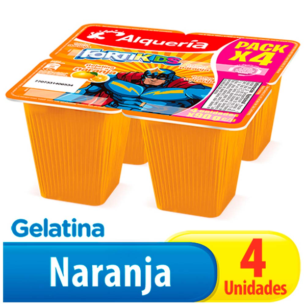 Alquería Gelatina Fortikids Naranja 90 g