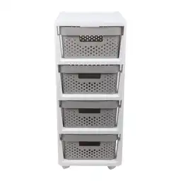 Carro Org Plastico 30x36x66 Cajones Gris