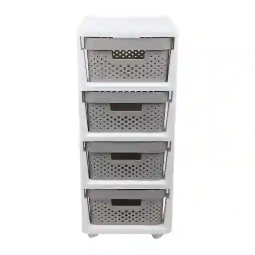 Carro Org Plastico 30x36x66 Cajones Gris
