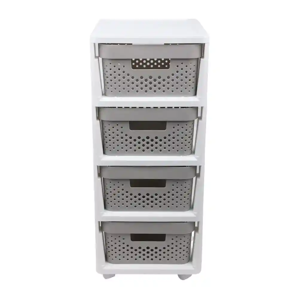 Carro Org Plastico 30x36x66 Cajones Gris