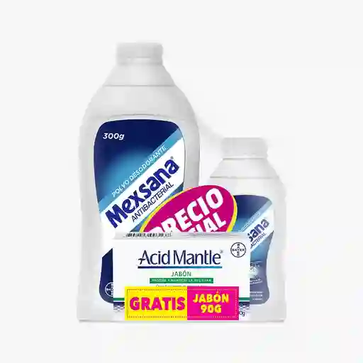 Talco Mexsana*300gr+ Jabon Acid Mant