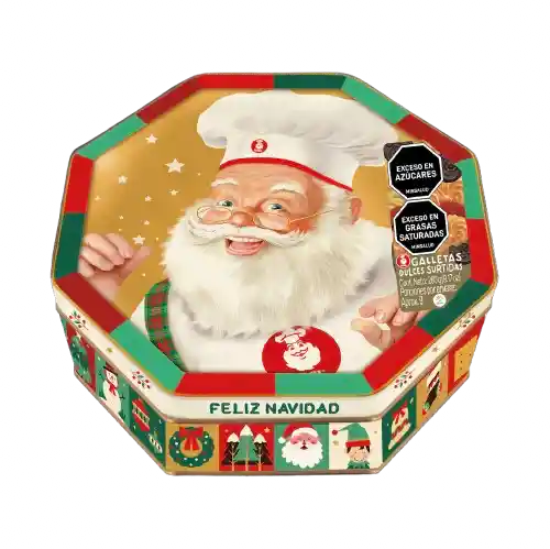 Galleta Noel Cofre Octogonal (260 Gr)