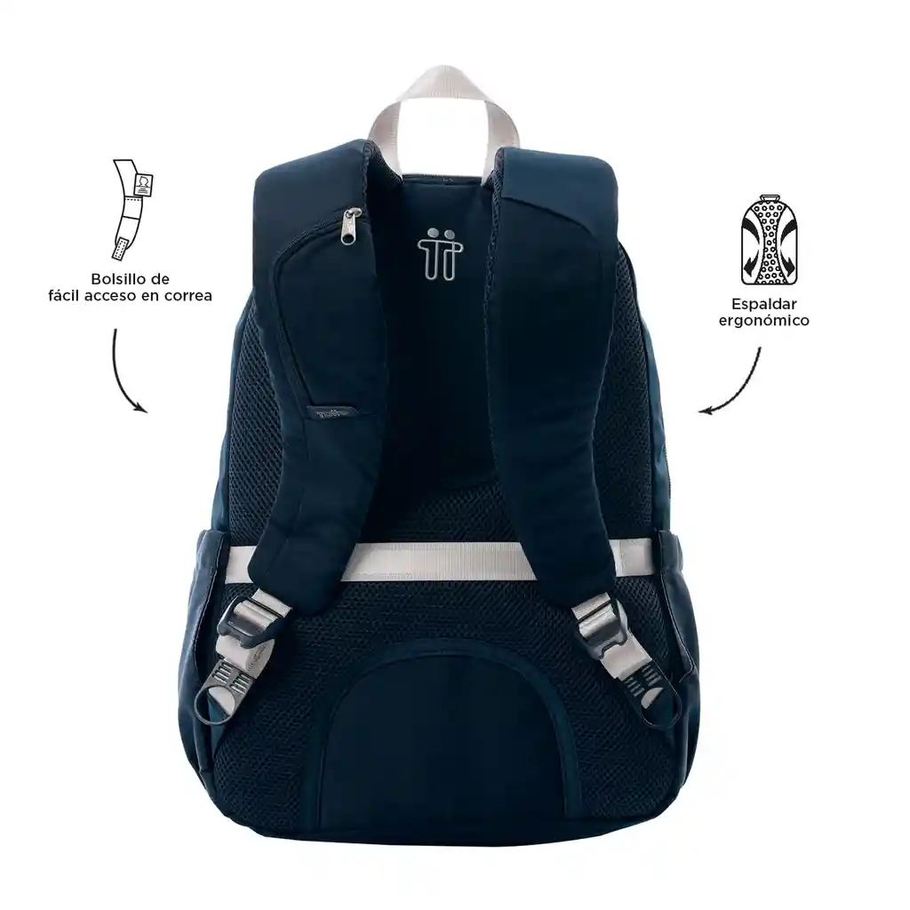 Morral Universitario Porta Pc 14" Goctal Twill 2.0 Azul