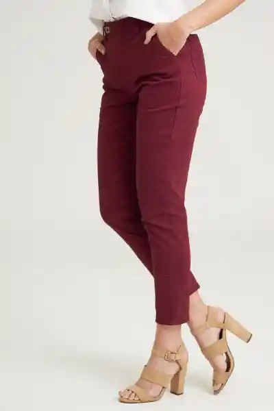 Pantalón Turin Color Rojo Vino Talla 12 Ragged