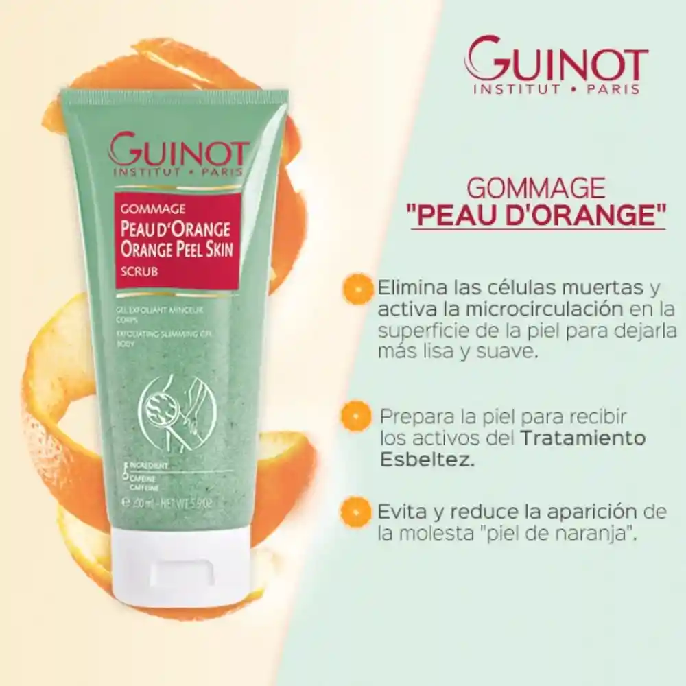 guinot exFoliante orange peel skin