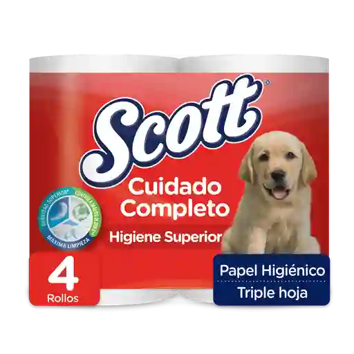 Scott Papel Higiénico Cuidado Completo Triple Hoja