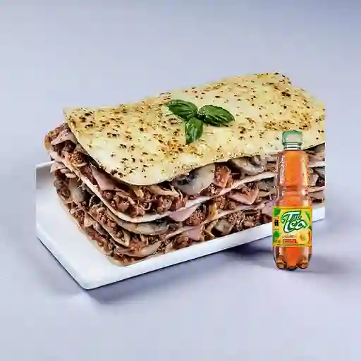 Pollo&Champiñones Bolognesa +Mr. Tea Durazno 500ml