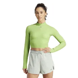 Adidas Camiseta Hiit Hr ls T Para Mujer Verde Talla M