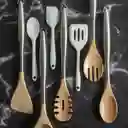 Cucharon Pasta Acero y Bambu Ambiente Gourmet