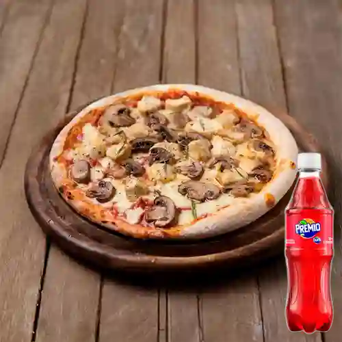 Combo Pollo y Champiñones Personal + Premio 400 ml
