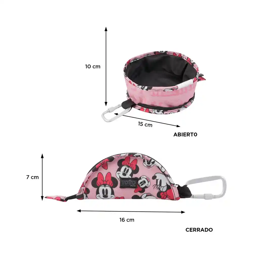 Bebedero Portátil Vito Minnie Mouse Para Mascota