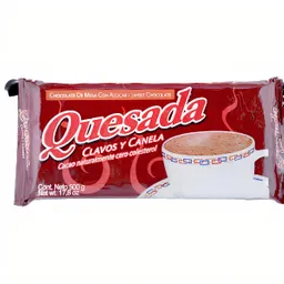 Quesada Chocolate de Mesa con Azúcar Clavos y Canela