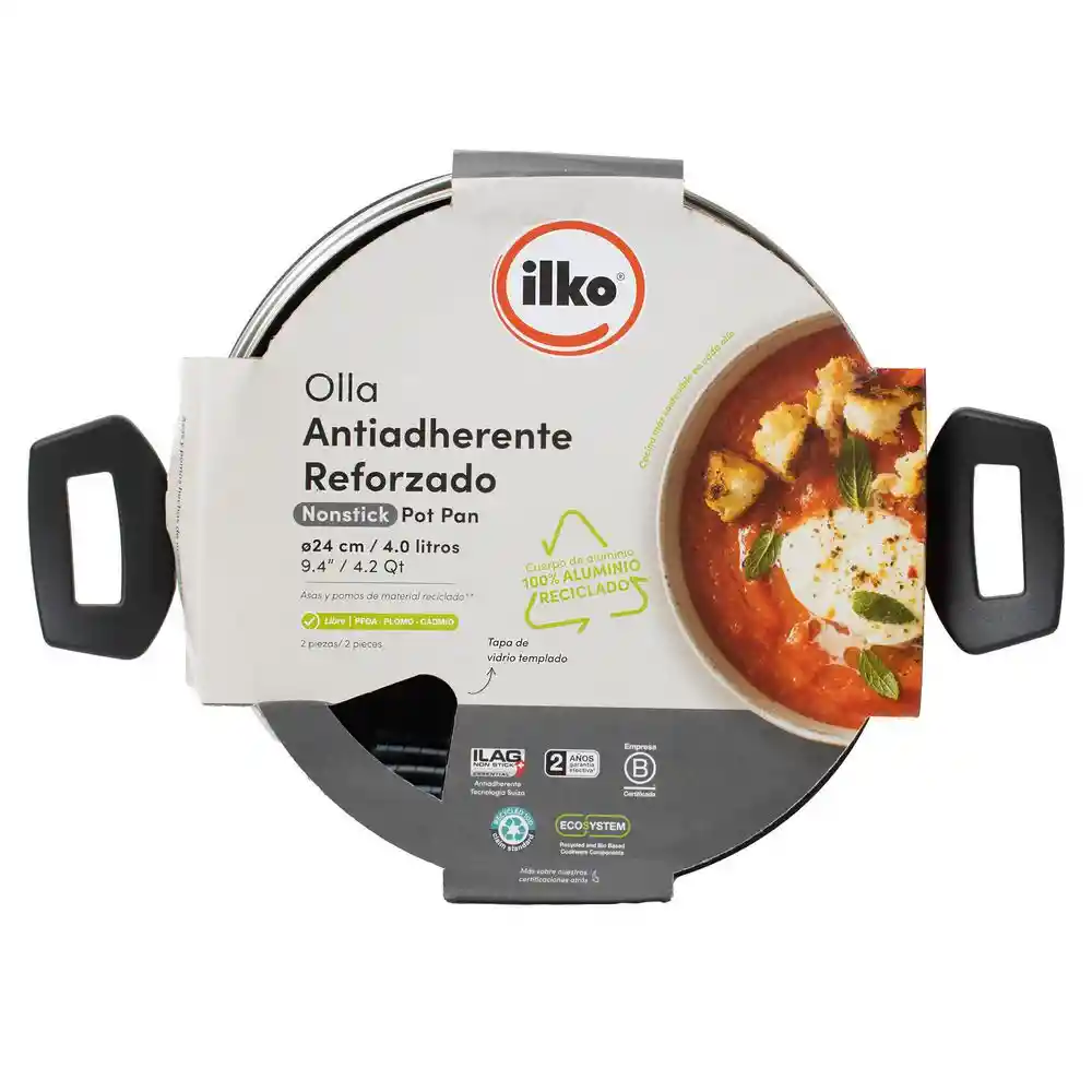 Olla Ilko Aluminio Every Day 2 Piezas Gris