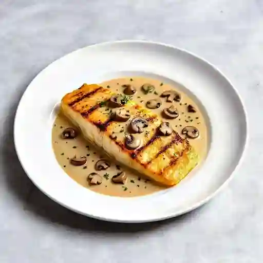 Trucha en salsa de champiñones