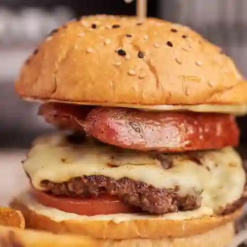 Choriburger + Papas