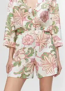Short Clavel Rosa Palo Talla XS Mujer Mango