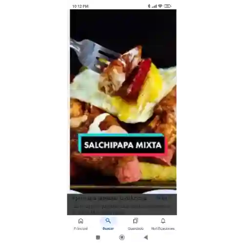 Salchipapa Mixta Mediana