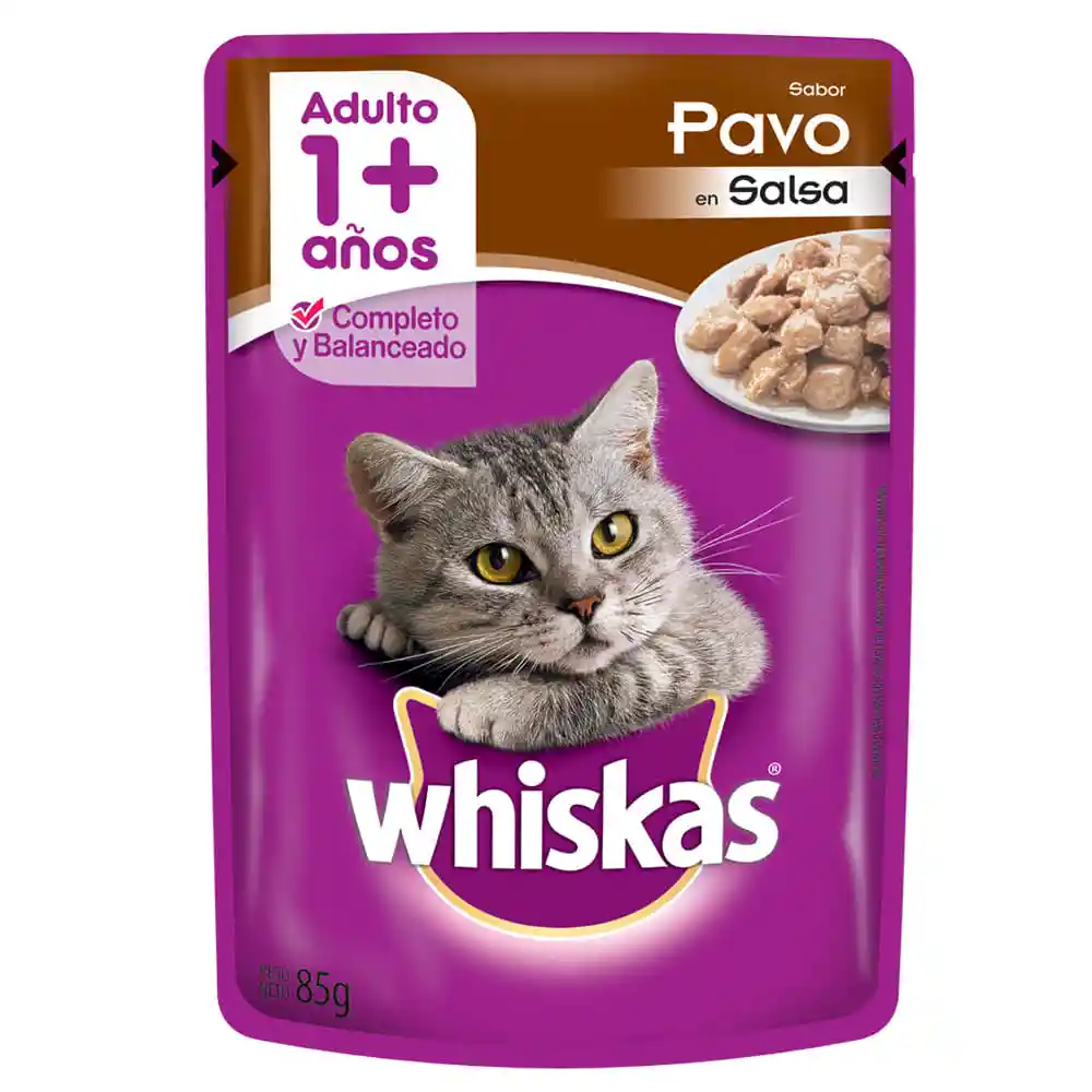 Whiskas Alimento para Gato Sabor Pavo en Salsa