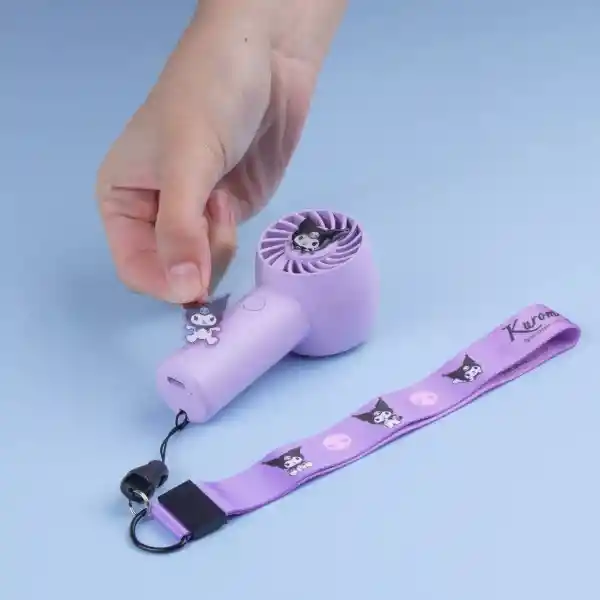 Ventilador de Mano Kuromi Morado Serie Sanrio Miniso