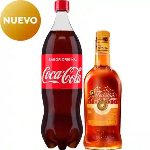 Ron Medellin Dorado 700 Ml + Coca Cola 1.5 Lt