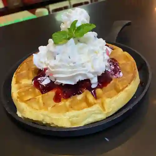 Wafle con helado