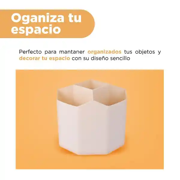 Portalápiz Giratorio de 5 Ranuras Mori Girl Beige Miniso