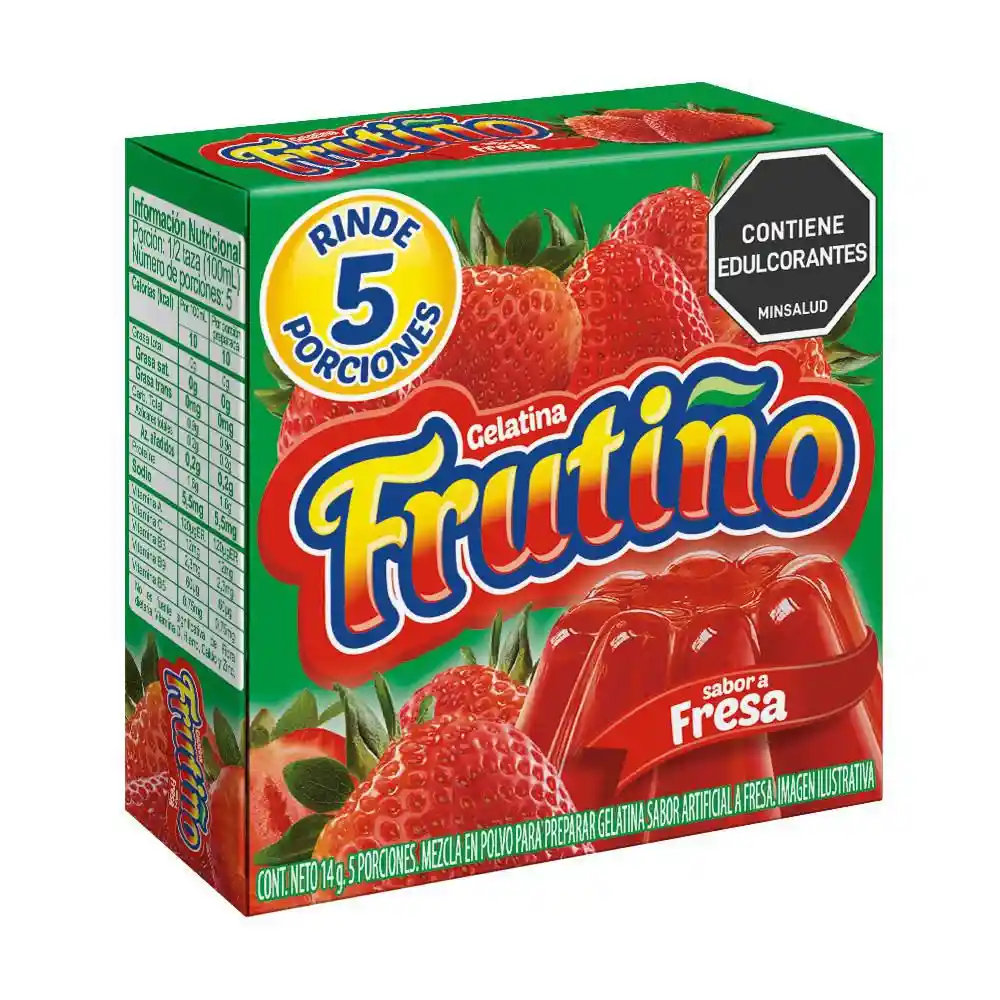 Frutiño Mezcla Polvo Gelatina Fresa