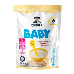 Quaker Cereal Infantil Baby Avena y Banano