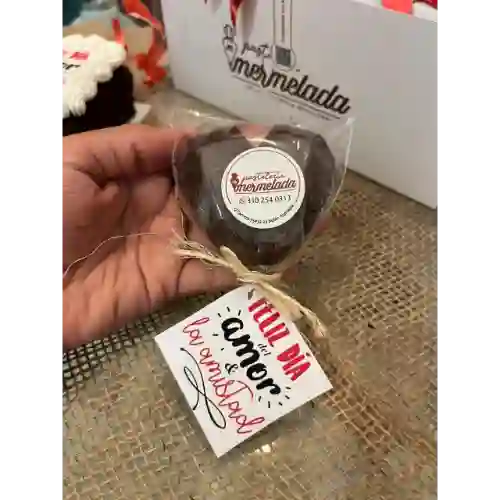Chupeta de Chocolate Corazon