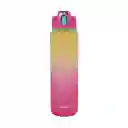 Vaso Plástico Con Correa Amarillo y Rosa 1 L Miniso