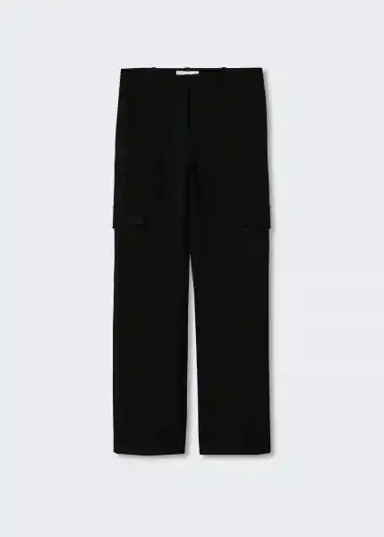 Pantalón Slicargo Negro Talla 34 Mujer Mango